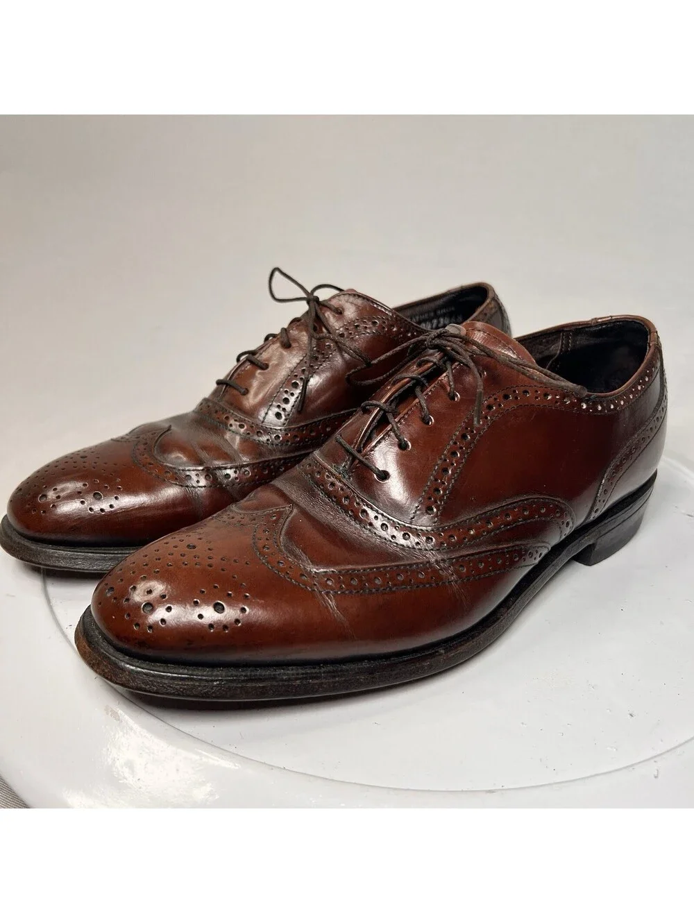 Sanitized Comfort Plus Leather WingTip Dress Shoes Oxfords Men’s Size 7 - USA